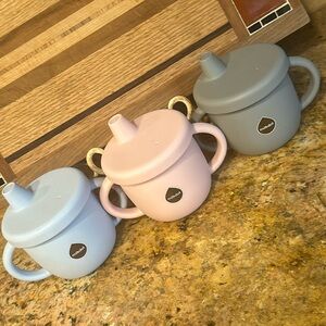 Milkdot • Trio of Silicone Sippy Cups for Baby • NEW! Unisex🦋